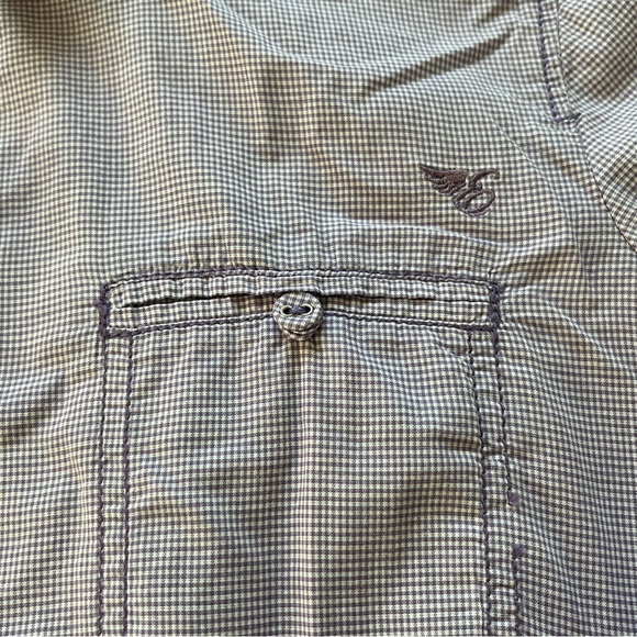 Esprit Gingham Button Up Top - Picture 4 of 7